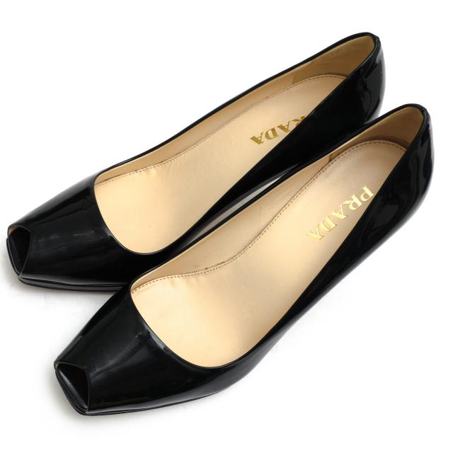 ○プラダ PRADA 牛革 パンプス オープントゥ ハイヒール レディース 【中古】 中古_4