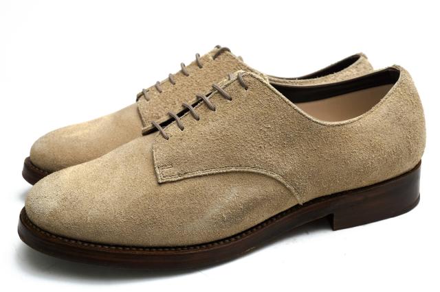 ○フットザコーチャー foot the coacher 牛革 ビジネスシューズ MOLTON BLUCHER CREPE SOLE モルトン プレーントゥ ミリタリー メ  中古