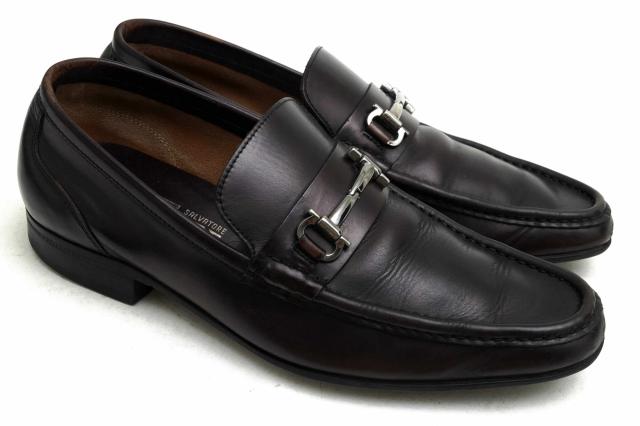 ○フェラガモ Salvatore Ferragamo 牛革 カーフ ビットローファー 43VF 