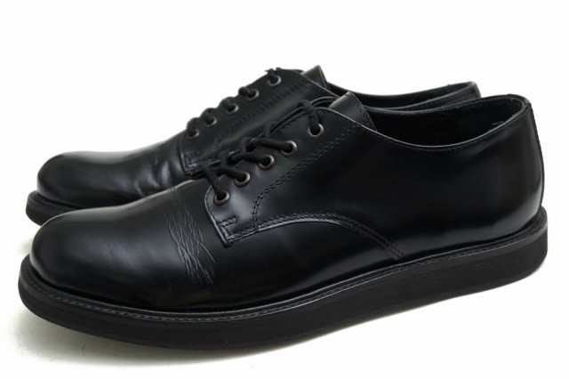 ○ユニフォームエクスペリメント uniform experiment Amb別注 2018SS 牛革 ビジネスシューズ UE-180121 PLAIN TOE SHOES ポストマ 中古