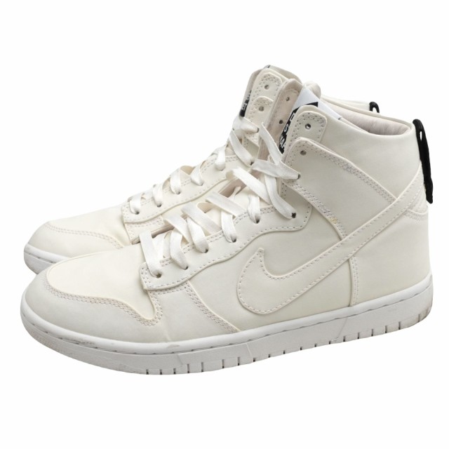 ○ナイキ NIKE 牛革 ハイカットスニーカー 718766-101 DUNK HIGH LUX