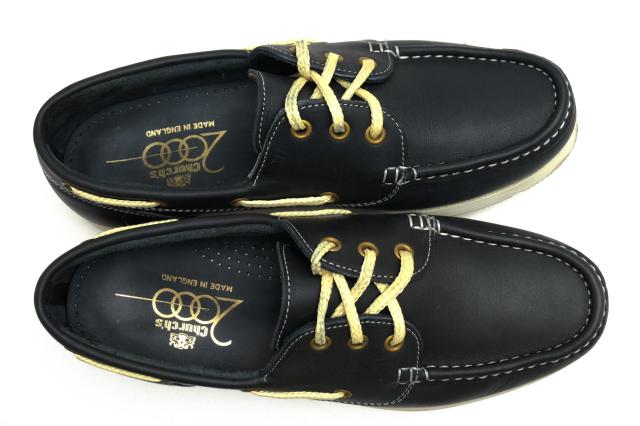 ○チャーチ Church's 2000 牛革 カーフ デッキシューズ ANTIGUA MARINE スリッポン Vibramソール メンズ 【中古】 中古