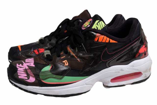 ○ナイキ NIKE atmos アトモス限定 ローカットスニーカー CI5590-001 AIR MAX2 LIGHT QS エアマックス2 ライト マルチカラー メン 中古