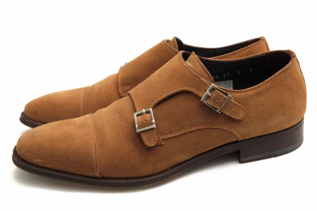 ○サントーニ Santoni ビームスエフ BEAMS F別注 牛革 ビジネスシューズ 6983 ダブルモンクストラップ レザーソール メンズ 【中古 中古