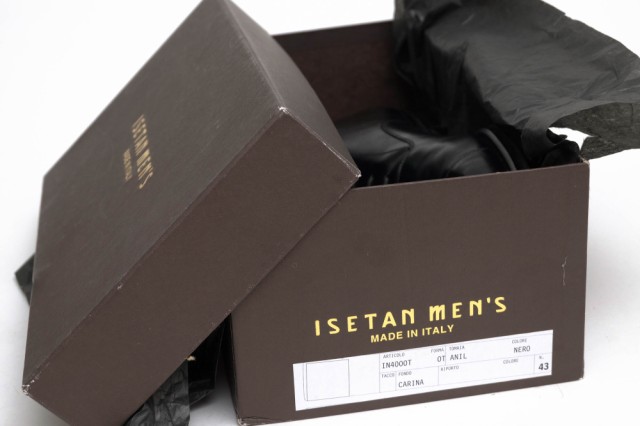 ○伊勢丹メンズ ISETAN MEN'S 牛革 アニリンカーフ ビジネスシューズ IN-4000T ストレートチップ マッケイ製法 メンズ 【中古】 中古