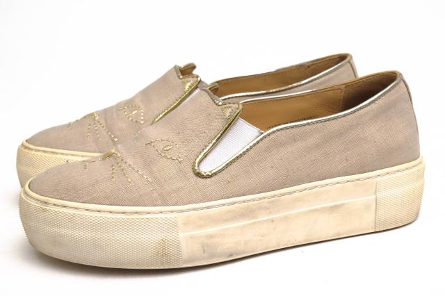 ○シャーロット オリンピア CHARLOTTE OLYMPIA  ローカットスニーカー COOL CATS スリッポン レディース 【中古】 中古