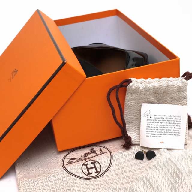 ○エルメス HERMES 牛革 カーフ パンプス オープントゥ レディース 【中古】 中古