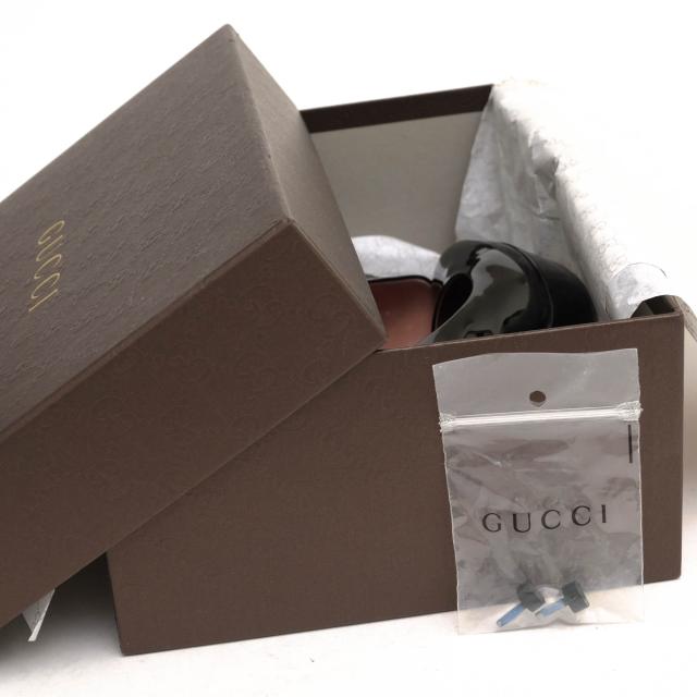 ○グッチ GUCCI 牛革 パンプス プレーントゥ レザーソール ハイヒール レディース 【中古】 中古_8