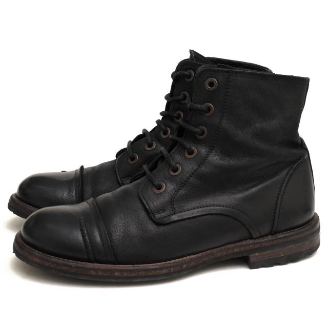 ○ドルガバ DOLCE＆GABBANA 牛革 カーフ ワークブーツ CA4002 レースアップブーツ キャップトゥ ヴィンテージ加工 メンズ 【中古】 中古の通販は 30,748円