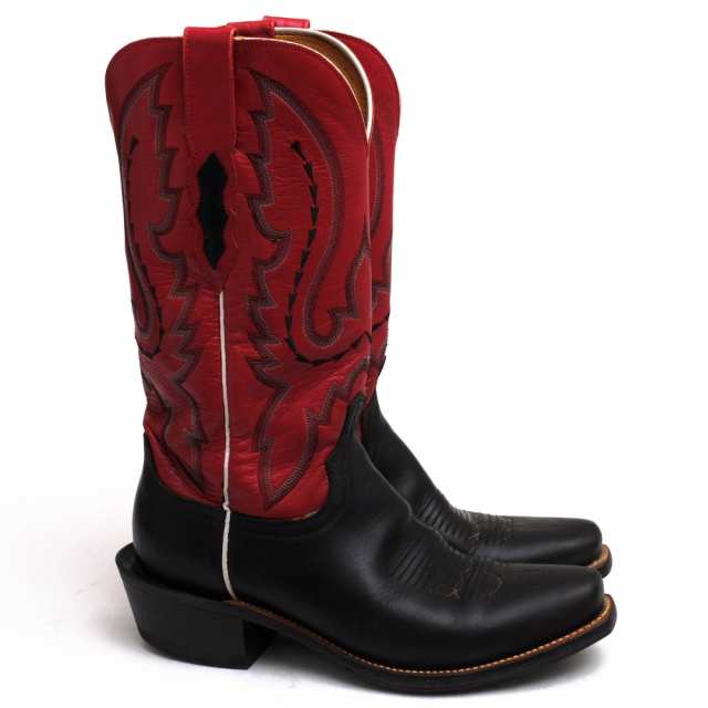 ○ルケーシー Lucchese 牛革 ウエスタンブーツ ローパーブーツ メンズ