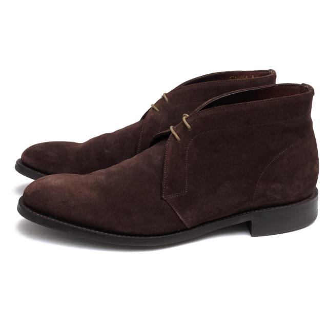 ○ポールスミス Paul Smith ポニースエード 馬革 チャッカブーツ 5760/05 PONY SUEDE 2 TIE CHUKKA ハンドメイド ダイナイトソール 中古