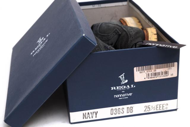 ○リーガル REGAL nonnative ノンネイティブ別注 GORE-TEX ゴアテックス ビジネスシューズ 092S DWELLER SHOES WINGTIP COW SUEDE 中古_8