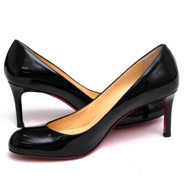 ○クリスチャン ルブタン Christian Louboutin 牛革 カーフ パンプス 3080363 SIMPLE PUMP 70 PATENT CALF プレーントゥ レディー  中古_2