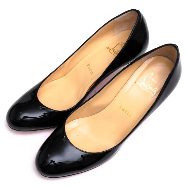 ○クリスチャン ルブタン Christian Louboutin 牛革 カーフ パンプス 3080363 SIMPLE PUMP 70 PATENT CALF プレーントゥ レディー  中古_4