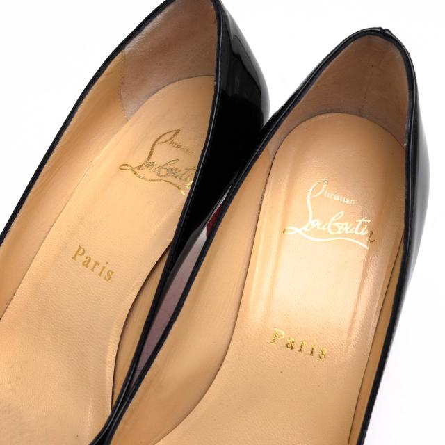 ○クリスチャン ルブタン Christian Louboutin 牛革 カーフ パンプス 3080363 SIMPLE PUMP 70 PATENT CALF プレーントゥ レディー  中古_6