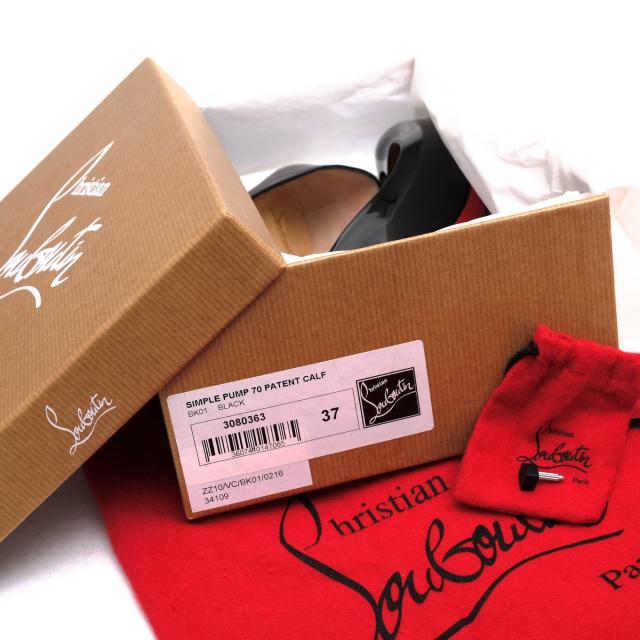 ○クリスチャン ルブタン Christian Louboutin 牛革 カーフ パンプス 3080363 SIMPLE PUMP 70 PATENT CALF プレーントゥ レディー  中古_8