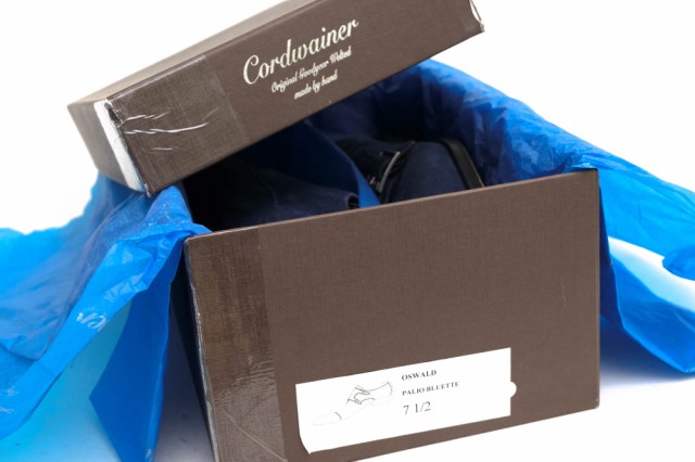 ○コードウェイナー Cordwainer 牛革 ビジネスシューズ OSWALD ダブルモンクストラップ レザーソール グッドイヤーウェルト製法 メ 中古