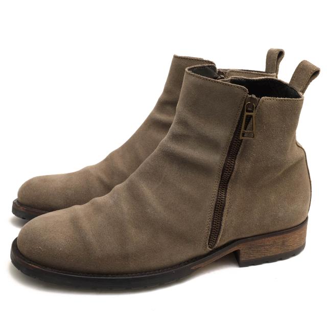 ○ベルスタッフ BELSTAFF カーフスキンスエード 牛革 サイドジップブーツ 77800266 GLOUCESTER BOOTS グロスターブーツ プレーント 中古