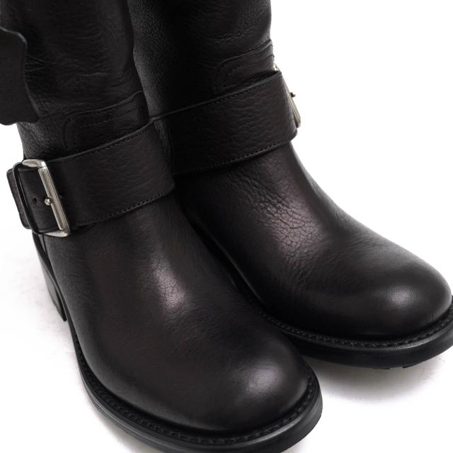 ○フリーランス FREE LANCE 牛革 カーフ ヨーロッパ製造 エンジニアブーツ BIKER 4 MID STRAP BRADO 24846 0516 バイカーブーツ グ 中古_4