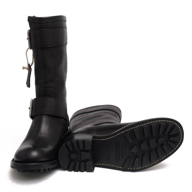 ○フリーランス FREE LANCE 牛革 カーフ ヨーロッパ製造 エンジニアブーツ BIKER 4 MID STRAP BRADO 24846 0516 バイカーブーツ グ 中古_6