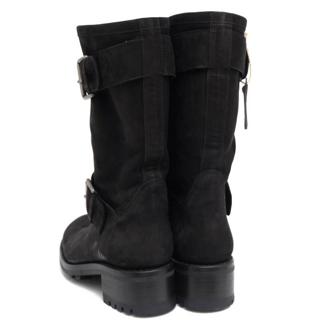 ○フリーランス FREE LANCE 牛革 ヨーロッパ製造 ヌバックレザー エンジニアブーツ BIKER 4 MID STRAP KATHY バイカーブーツ グッ 中古_3