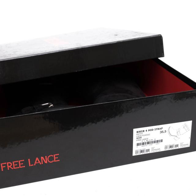 ○フリーランス FREE LANCE 牛革 ヨーロッパ製造 ヌバックレザー エンジニアブーツ BIKER 4 MID STRAP KATHY バイカーブーツ グッ 中古_8