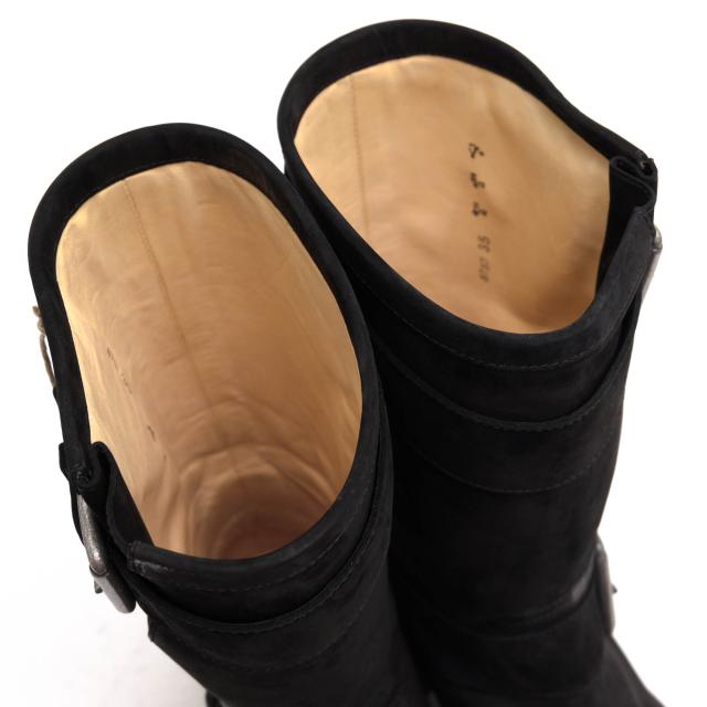 ○フリーランス FREE LANCE 牛革 ヨーロッパ製造 エンジニアブーツ BIKER 4 MID STRAP KATHY 8757 バイカーブーツ グッドイヤーウ 中古_4