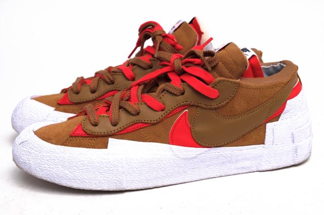 ○ナイキ NIKE sacai ローカットスニーカー DD1877-200 Blazer Low British Tan ブレーザー ロー メンズ 【中古】 中古
