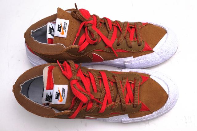 ○ナイキ NIKE sacai ローカットスニーカー DD1877-200 Blazer Low British Tan ブレーザー ロー メンズ 【中古】 中古_4