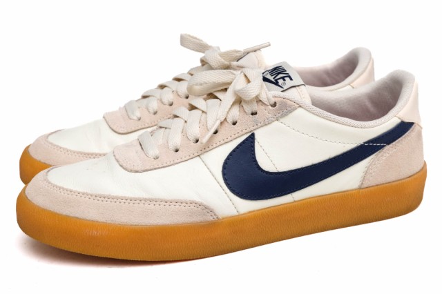 ○ナイキ NIKE J.CREW別注 海外限定 ローカットスニーカー 432997-107 Killshot 2 Leather Sail/Midnight Navy/Gum Yellow キルシ 中古