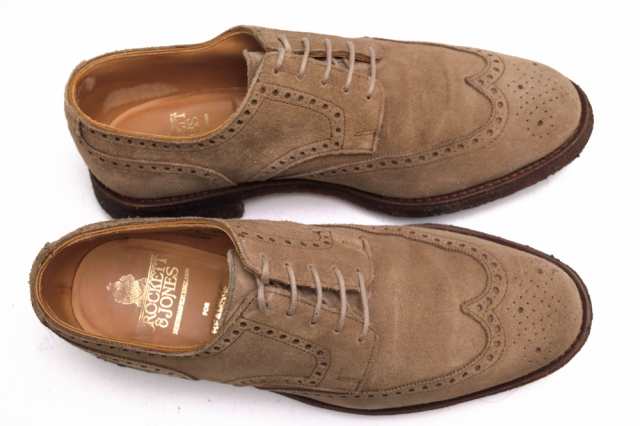 ○クロケット＆ジョーンズ CROCKETT＆JONES BEAMS F別注 牛革 ビジネスシューズ TYNE ウイングチップ クレープソール メンズ  【中 中古の通販はau PAY マーケット - ブランディング | au PAY マーケット－通販サイト