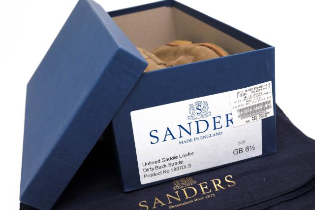 ○サンダース SANDERS 牛革 コインローファー 1807DLS Unlined Saddle