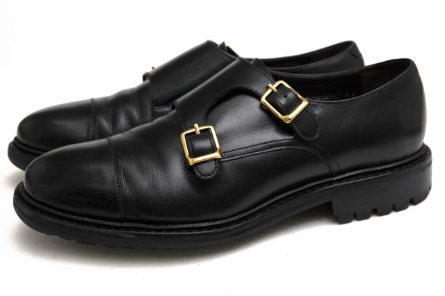 ○ジャランスリワヤ JALAN SRIWIJAYA デュプイ社カーフ 牛革 コマンドソール ビジネスシューズ 98656 EDWARD W-MONK  SHOES ハンド 中古｜au PAY マーケット