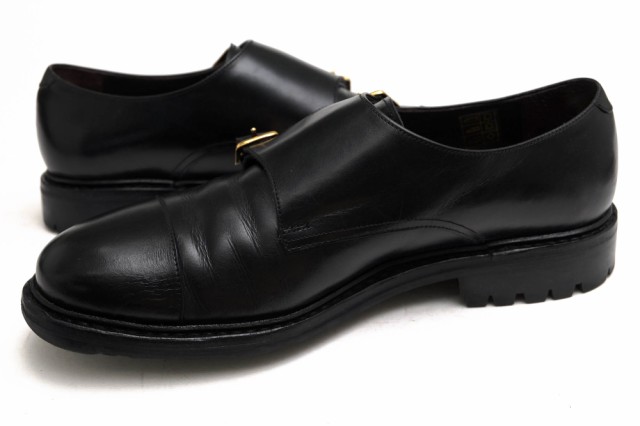 ○ジャランスリワヤ JALAN SRIWIJAYA デュプイ社カーフ 牛革 コマンドソール ビジネスシューズ 98656 EDWARD W-MONK  SHOES ハンド 中古｜au PAY マーケット