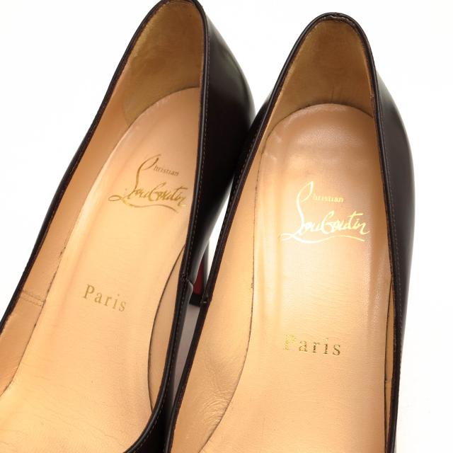 ○クリスチャン ルブタン Christian Louboutin カーフ 牛革 パンプス RON RON 85 APOLLO ラウンドトゥ ハイヒール レディース 【中 中古_6