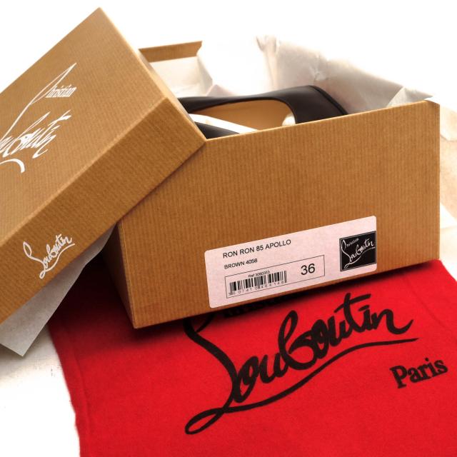 ○クリスチャン ルブタン Christian Louboutin カーフ 牛革 パンプス RON RON 85 APOLLO ラウンドトゥ ハイヒール レディース 【中 中古_7