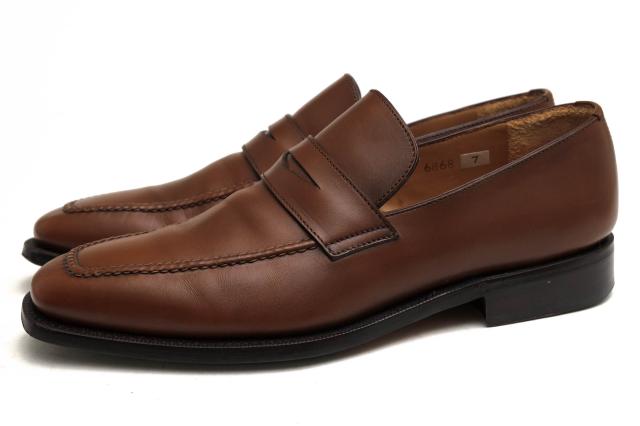 ○シルバノ サセッティ SILVANO SASSETTI ビームスエフ BEAMS F別注 牛革 カーフ ローファー 5ES6868 マッケイ製法 スリッポ 中古