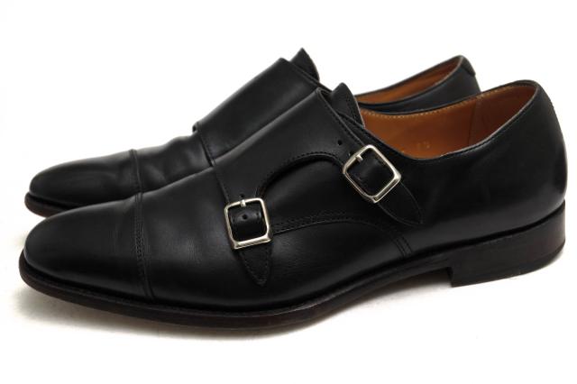 ○ユニオンインペリアル UNION IMPERIAL Prestige 牛革 デュプイ社製カーフ ビジネスシューズ U3004 ダブルモンクストラップ ハン  中古