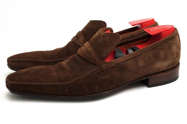 ○ジェラールセネ GERARD SENE 牛革 ローファー 2532 ロングノーズ スリッポン メンズ 【中古】 中古