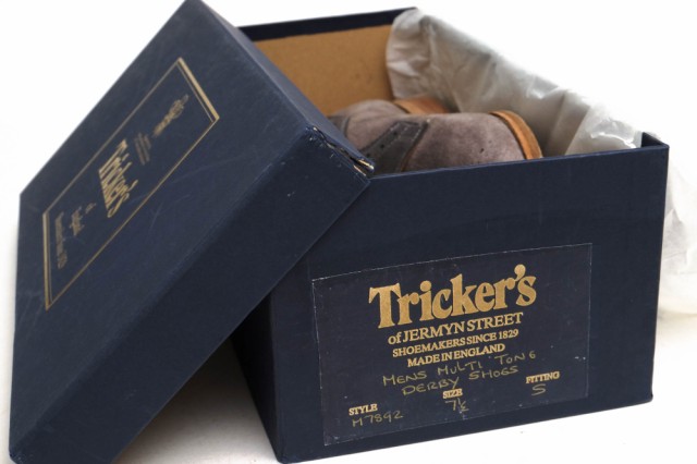 ○トリッカーズ Tricker's フィルメランジェ FilMelange別注 レペロスエード REPELLO SUEDE 牛革 ビジネスシューズ M7892 CHARLES 中古