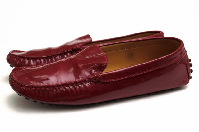 ○トッズ TOD'S フェラーリ Ferrariモデル 牛革 ドライビングシューズ ゴンミーニ GOMMINO コインローファー型 スリッポン レディ  中古の通販は