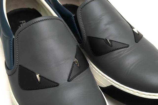 ○フェンディ FENDI BAG BUGS 牛革 カーフ ローカットスニーカー