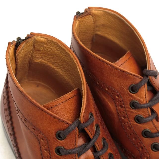 ○パドローネ PADRONE ステアハイド コンビ鞣し 牛革 バックジップブーツ PU8054-1110-13C WING TIP BOOTS with BACK ZIP ウイング 中古_4