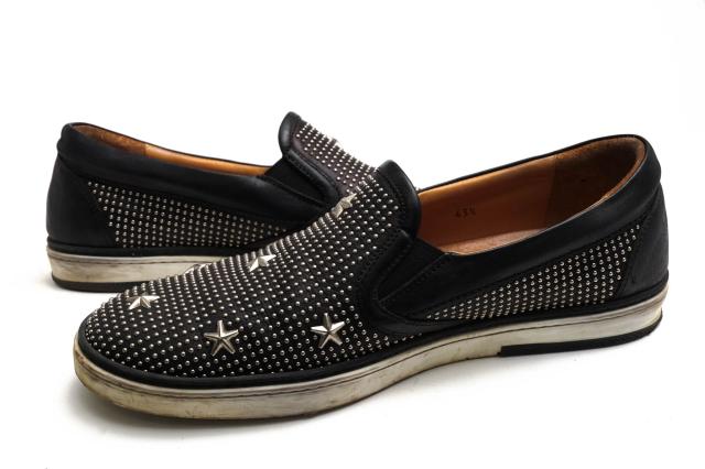 ○ジミーチュウ Jimmy Choo 牛革 カーフ ローカットスニーカー 141 GROVE グローブ スタースタッズ スリッポン メンズ 【中古】 中古