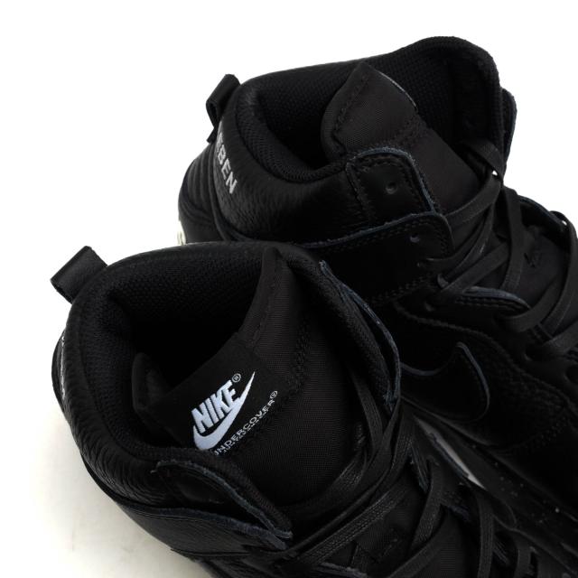 ○ナイキ NIKE UNDERCOVER アンダーカバー別注 Black 天然皮革 牛革 ハイカットスニーカー DQ4121-001 DUNK HIGH 1985 ダンク ハイ 中古_3