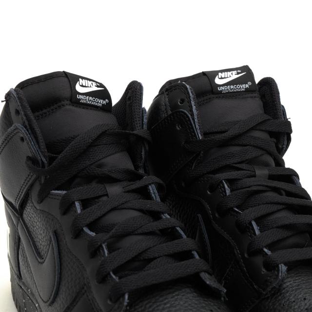 ○ナイキ NIKE UNDERCOVER アンダーカバー別注 Black 天然皮革 牛革 ハイカットスニーカー DQ4121-001 DUNK HIGH 1985 ダンク ハイ 中古_2