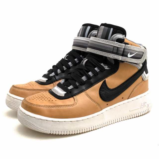 ○ナイキ NIKE Riccardo Tisci リカルド・ティッシ 牛革 ハイカットスニーカー 677130-200 Air Force 1 Mid SP Tisco RT Vachetta 中古