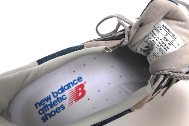○ニューバランス NEW BALANCE 25周年記念モデル ナイロンメッシュ プレミアムスエード ローカットスニーカー M576NGA メンズ 【中 中古