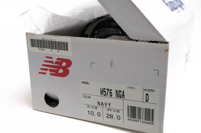 ○ニューバランス NEW BALANCE 25周年記念モデル ナイロンメッシュ プレミアムスエード ローカットスニーカー M576NGA メンズ 【中 中古