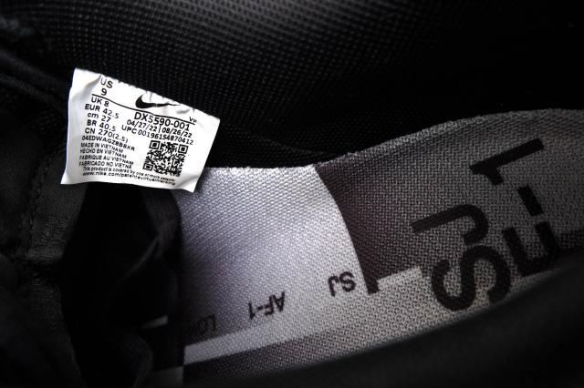 ○ナイキ NIKE Slam Jam スラムジャム ローカットスニーカー DX5590-001 Air Force 1 Low "Black and Off Noir" エアフォース1 ロ 中古